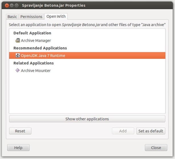 Podešavanje podrazumevanog programa