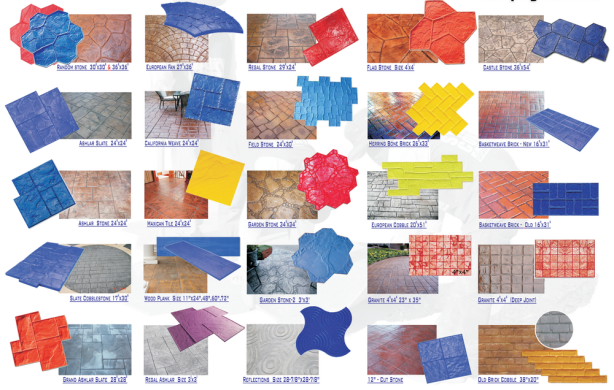 Štampani beton - razne forme